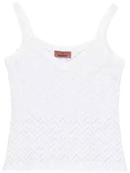 Missoni топ с узором зигзаг, белый