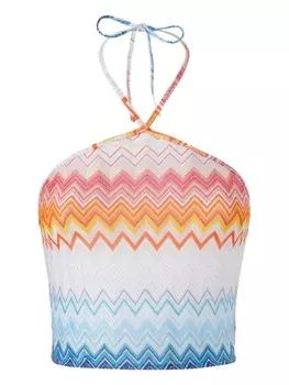 Missoni топ с узором зигзаг, белый