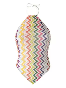 Missoni топ с узором зигзаг, белый
