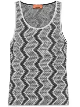 Missoni топ с узором зигзаг, черный