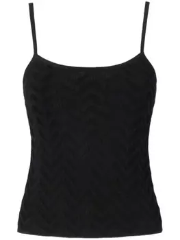 Missoni топ с узором зигзаг, черный