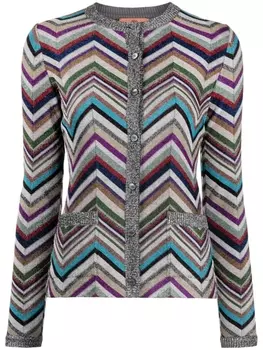 Missoni топ с узором зигзаг и круглым вырезом, разноцветный
