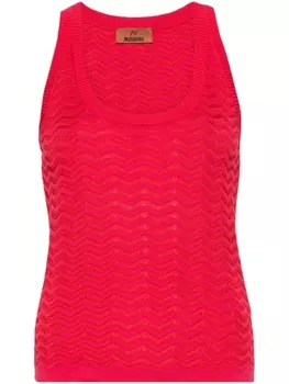 Missoni топ с узором зигзаг, розовый