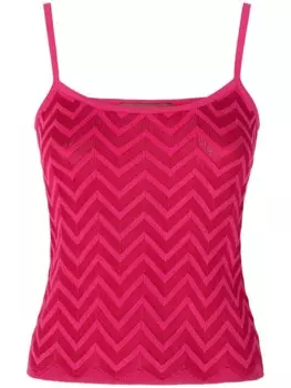 Missoni топ с узором зигзаг, розовый