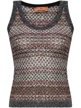 Missoni топ в технике кроше, разноцветный