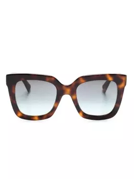 Missoni tortoiseshell-effect square-frame sunglasses, коричневый