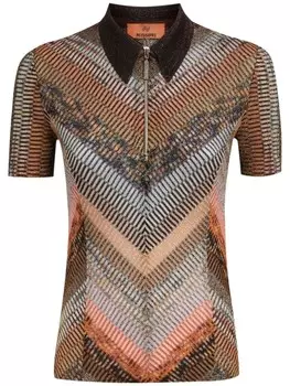 Missoni трикотажная рубашка поло, оранжевый