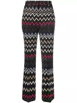 Missoni трикотажные брюки с узором зигзаг, черный