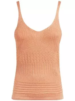 Missoni трикотажный топ с эффектом металлик, оранжевый