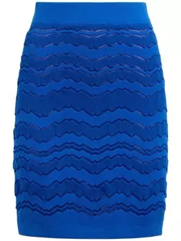 Missoni юбка мини с узором зигзаг, синий
