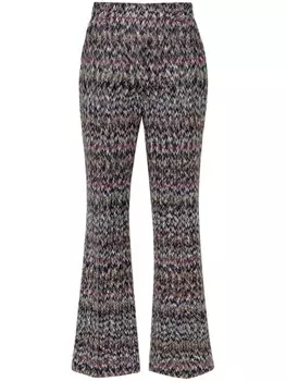 Missoni укороченные брюки с узором зигзаг, синий