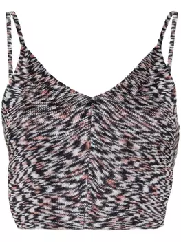 Missoni укороченный топ с завязками, синий