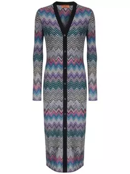Missoni узорчатое трикотажное пальто, черный