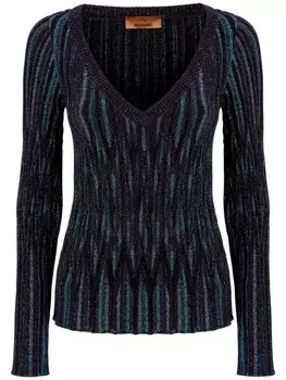 Missoni вязаный джемпер с металлизированной нитью, черный