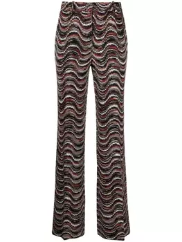Missoni жаккардовые брюки прямого кроя, черный