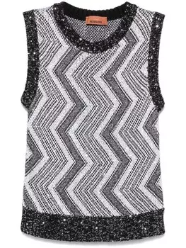 Missoni жилет с пайетками, черный