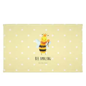 Мистер и миссис Панда 50 x 100 Полотенце Bee Love - Желтая пастель - Подарок, Банное полотенце, Шмель, Большое, Оса, Ванная комната, Дети, Полотенца для рук Mr. & Mrs. Panda, белый