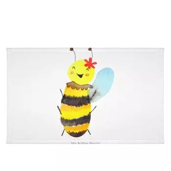 Мистер и миссис Панда 50 x 100 Полотенце Bee King — желтая пастель — подарок, банное полотенце, большое, детское, оса, шмель, ванная комната Mr. & Mrs. Panda, белый