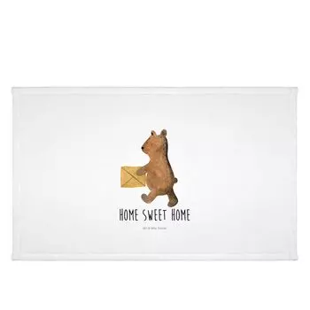 Мистер и миссис Панда 50 x 100 Полотенце Bear Queen — белое — подарок, Тедди, мама, плюшевый мишка, большое, банное полотенце, полотенца для рук, любимый человек, лучшая мама в мире, ванная комната Mr. & Mrs. Panda, белый