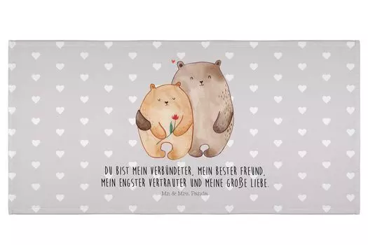 Мистер и миссис Панда 50 x 100 Полотенце Bee Happy - Белый - Подарок, Ванная комната, Шмель, Детское, Банное полотенце, Полотенца для рук, Большое, Оса Mr. & Mrs. Panda