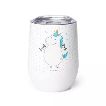 Мистер и миссис Панда Винная чашка Unicorn Fitness - Белый - Подарок, Единороги, Бокалы для вина, Диета, Чашка для высококачественного вина, Чашка для питья, Шесть пакетов, Украшение в виде единорога, Чашка для глинтвейна Mr. & Mrs. Panda