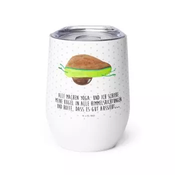 Мистер и миссис Панда Wine Cup Авокадо Йога - Белый - Подарок, Бокалы для вина, Чашка для глинтвейна, Спорт, Помощь, Вегетарианец, Живот, Здоровый, Веганский, Бокал для вина, Авокадо Йога Веганский Mr. & Mrs. Panda