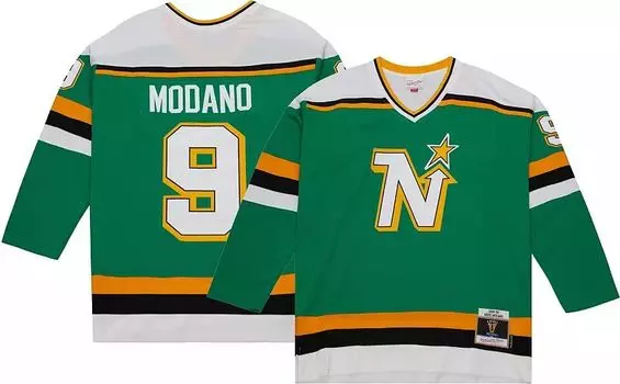 Mitchell & Ness Adult Minnesota North Stars Mike Modano # 89, винтажная копия Джерси 1989 года