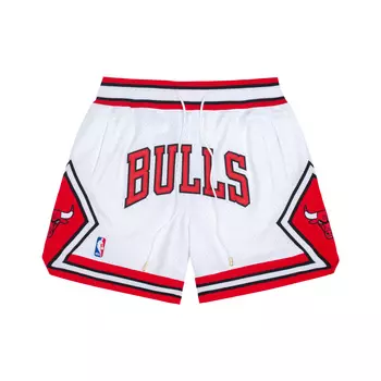 Mitchell Ness Баскетбольные шорты Mitchell & Ness x Just Don, сезон 96-97, домашняя форма Chicago Bulls, унисекс, белые