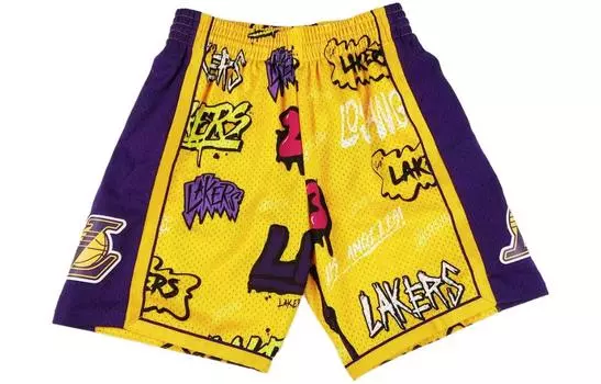 Mitchell Ness Баскетбольные шорты Mitchell & Ness унисекс желтые