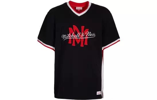 Mitchell Ness Футболка Mitchell & Ness унисекс, черно-красная