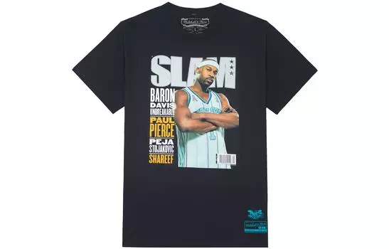 Mitchell Ness Футболка с втачными рукавами Mitchell & Ness x Slam, унисекс, черная