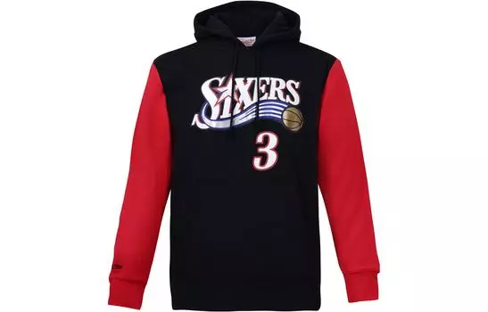 Mitchell Ness Толстовка Mitchell & Ness NBA Series унисекс черно-красная