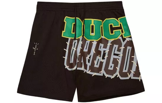 Mitchell & Ness X Спортивные шорты унисекс коричневые Travis Scott, коричневый