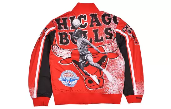 Mitchell & Ness XX Куртка Mitchell & Ness унисекс красная Jordan, красный