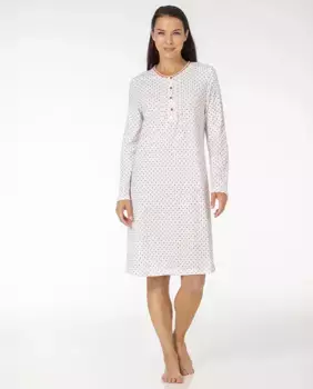 Mitjans женская ночная рубашка с длинными рукавами, цвет Natural