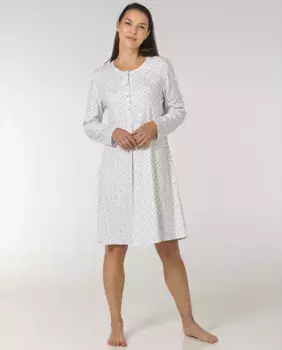 Mitjans женская ночная рубашка с длинными рукавами, синий