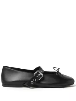 Miu Miu балетки с пряжкой, черный