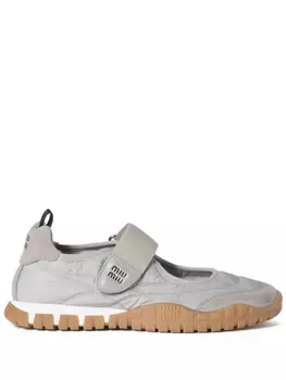 Miu Miu балетки Tyre, серый