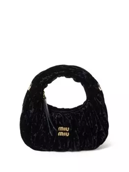 Miu Miu бархатная мини-сумка Wander, черный