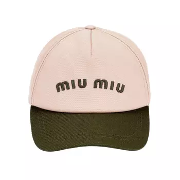 MIU MIU Бейсболка женская хлопковая розовая