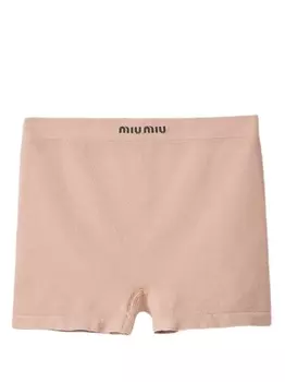Miu Miu бесшовные боксеры в рубчик, розовый