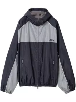 Miu Miu бомбер с логотипом, синий