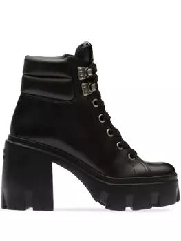 Miu Miu ботильоны на блочном каблуке, черный