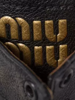 Miu Miu ботинки на шнуровке, черный