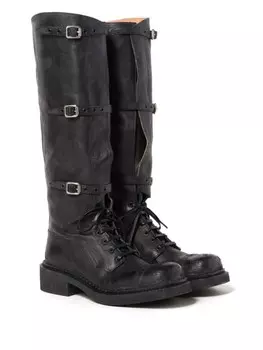 Miu Miu ботинки с пряжками, черный