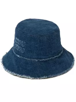 Miu Miu джинсовая шляпа-ведро, синий