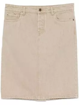 Miu Miu джинсовая юбка мини, нейтральный цвет