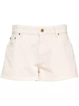 Miu Miu джинсовые шорты с заниженной талией, нейтральный цвет