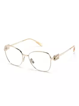 Miu Miu Eyewear очки с логотипом, золотистый