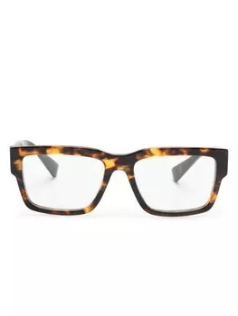 Miu Miu Eyewear очки в прямоугольной оправе черепаховой расцветки, коричневый